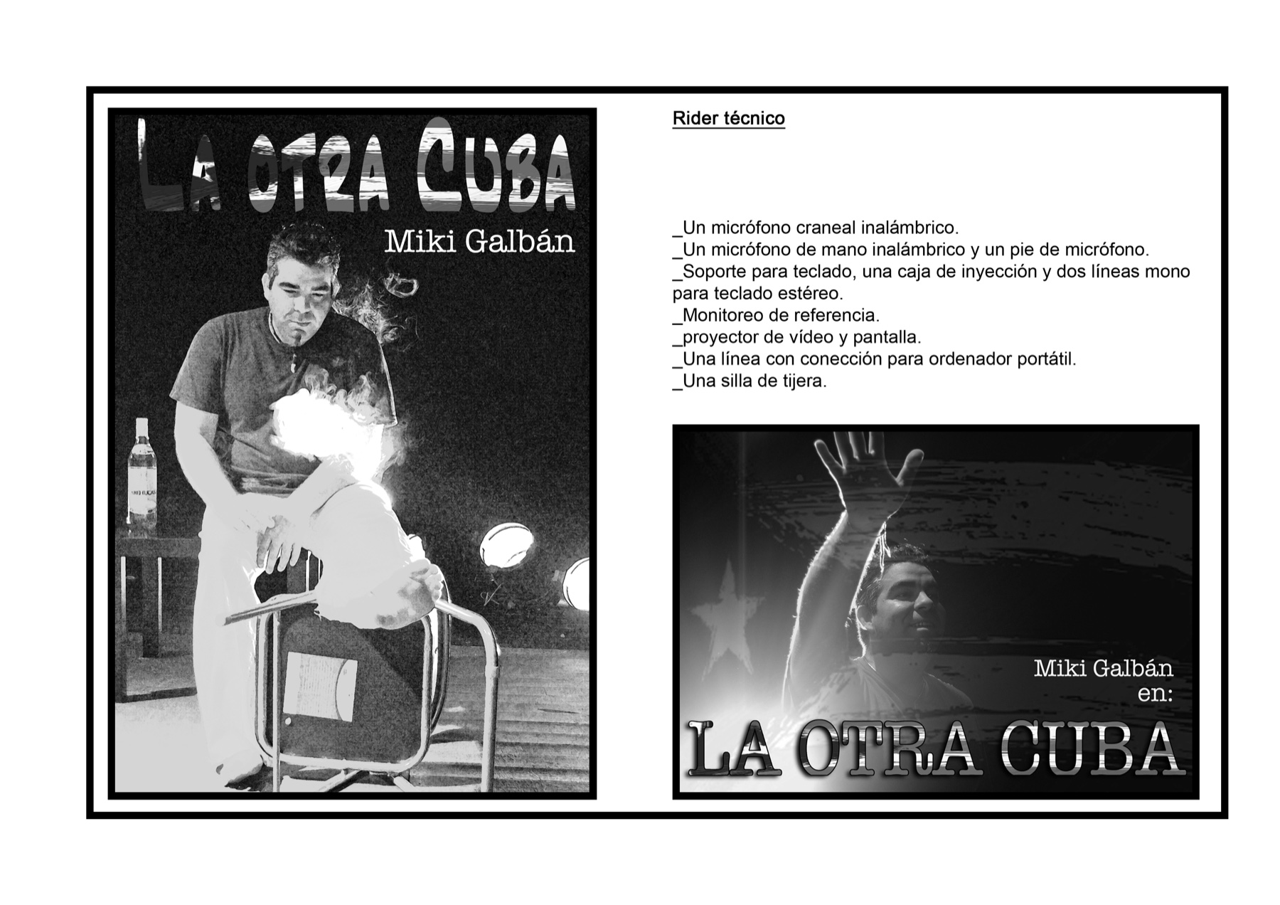 Rider técnico original de La Otra Cuba